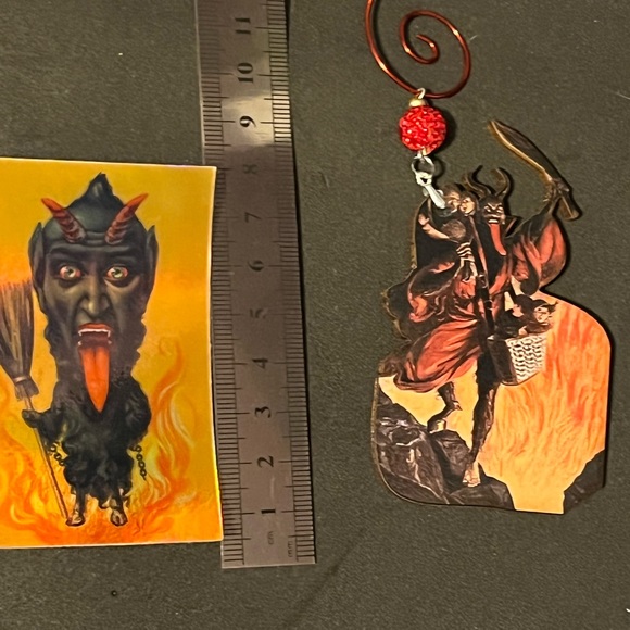 Krampus Ornament Set - Krampusnacht Holiday Decor Collectible Gift - xmas devil - Picture 8 of 13